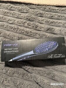 Hair straightener brush