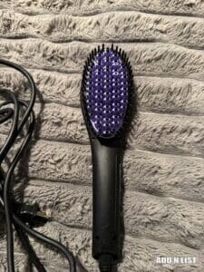 Hair straightener brush
