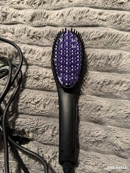 Hair straightener brush