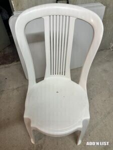 8 Plastic chairs