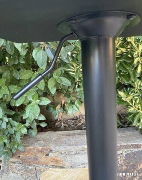 Set of 2 Black Adjustable Swivel Bar Stools (2/3)